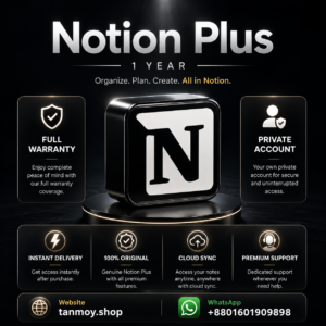 Notion Plus 1 Year Private Account